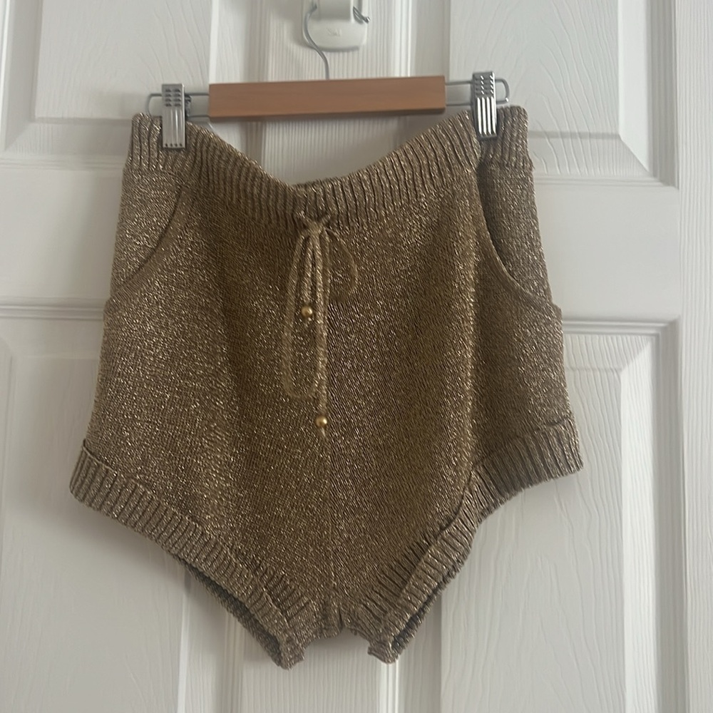 NWOT Spell Aggy Shorts Gold Size Small - Picture 3 of 8